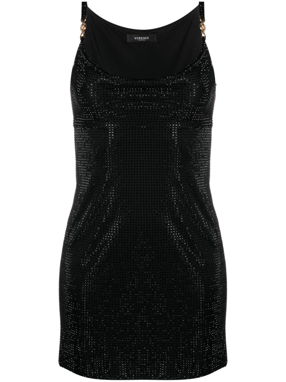 Versace Minikleid mit Kristallen - Schwarz von Versace