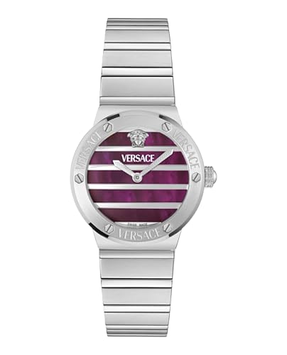 Versace Damen Analog Quarz Armbanduhr Greca Logo Pearl von Versace