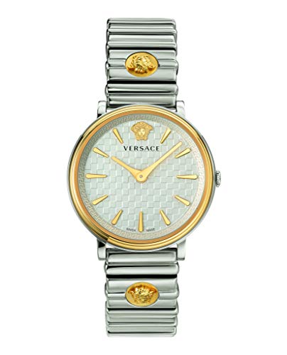 Versace Damen Analog Quarz Uhr mit Edelstahl Armband VE8101419 von Versace