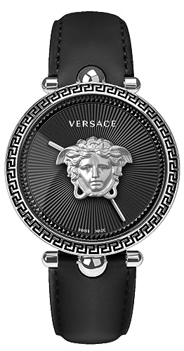 Versace Damen Analog Quarz Uhr mit Leder Armband VECO01622 von Versace