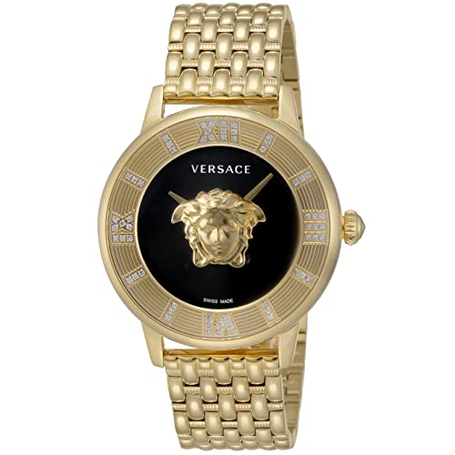 Versace Damen Armbanduhr 38 mm Armband Edelstahl 164 Diamanten LA Medusa VE2R00822 von Versace
