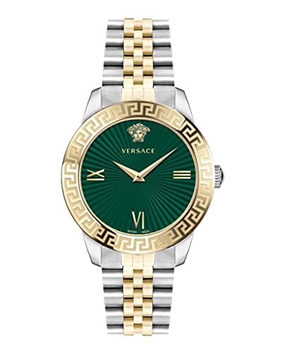 Versace Damen-Armbanduhr Greca Signature VEVC01021, 38 mm, Grün, Zweifarbig, Greca Signature von Versace