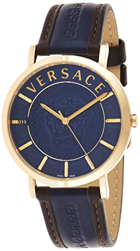 Versace Damen Analog Quarz Uhr mit Leder Armband VEJ4003 21 von Versace
