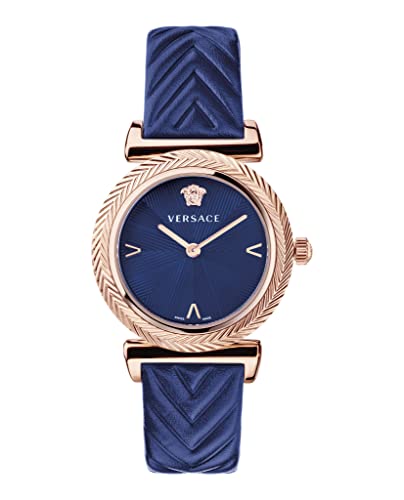 Versace Damen Armbanduhr V-Motif 35 mm Armband Leder VERE017 20 von Versace