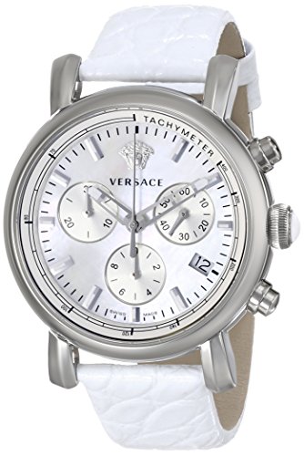 Versace Damen Chronograph Quarz Uhr mit Leder Armband VLB010014 von Versace