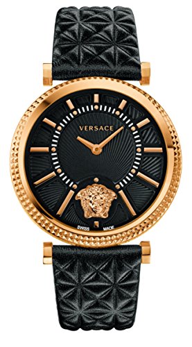 Versace Damen Chronograph Quarz Uhr mit Leder Armband VQG040015 von Versace