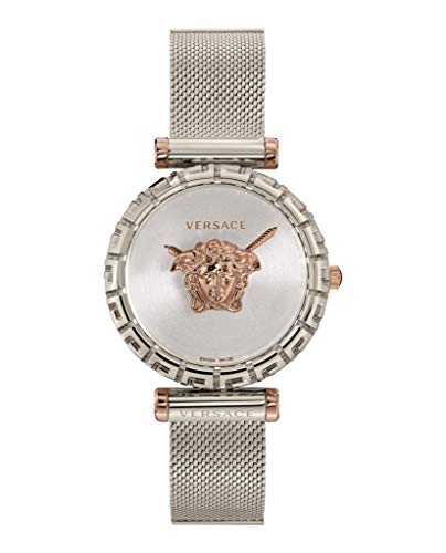 Versace Damen Quarz Armband-Uhr aus Edelstahl mit Edelstahl Band - Swiss Made - Palazzo - VEDV00419 von Versace