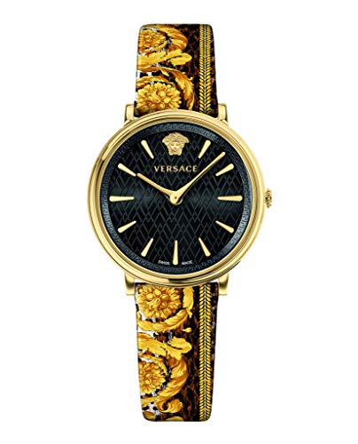 Versace Damen Uhr Armbanduhr V-Circle/The Manifesto Edition VBP130017 Leder von Versace