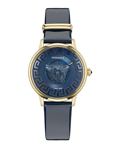Versace Damen-Uhren Analog Quarz One Size Blau 32023538 von Versace