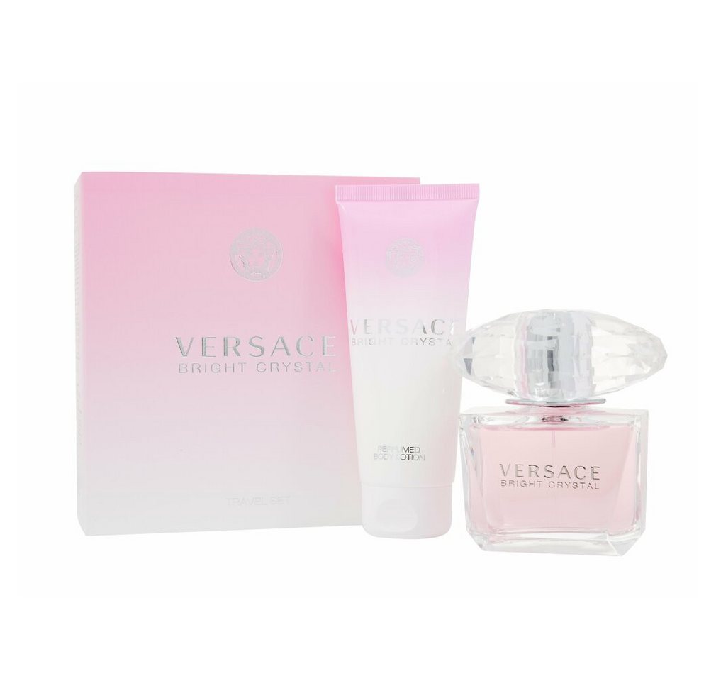 Versace Duft-Set Bright Crystal Geschenkset 90ml EDT Spray + 100ml Körperlotion von Versace