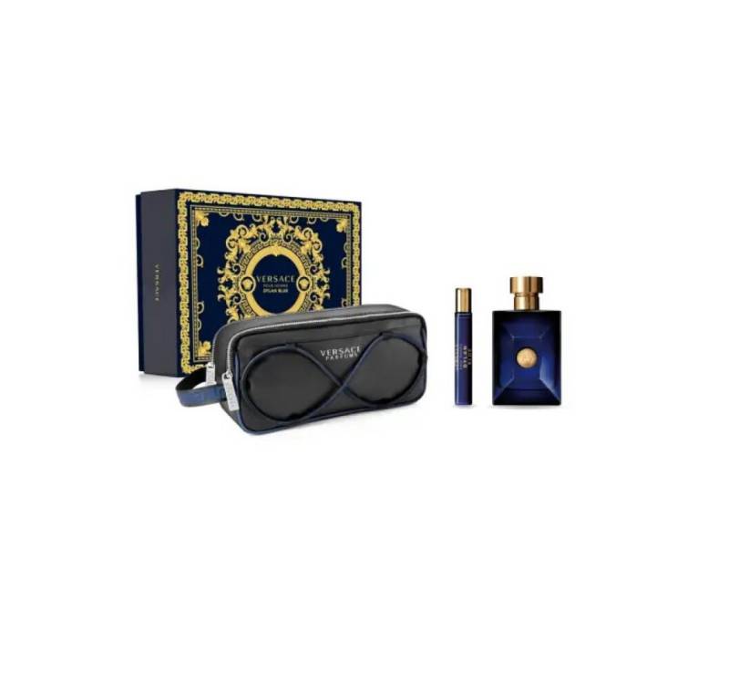 Versace Duft-Set Dylan Blue Eau De Toilette Spray 100ml Set 3 Artikel von Versace