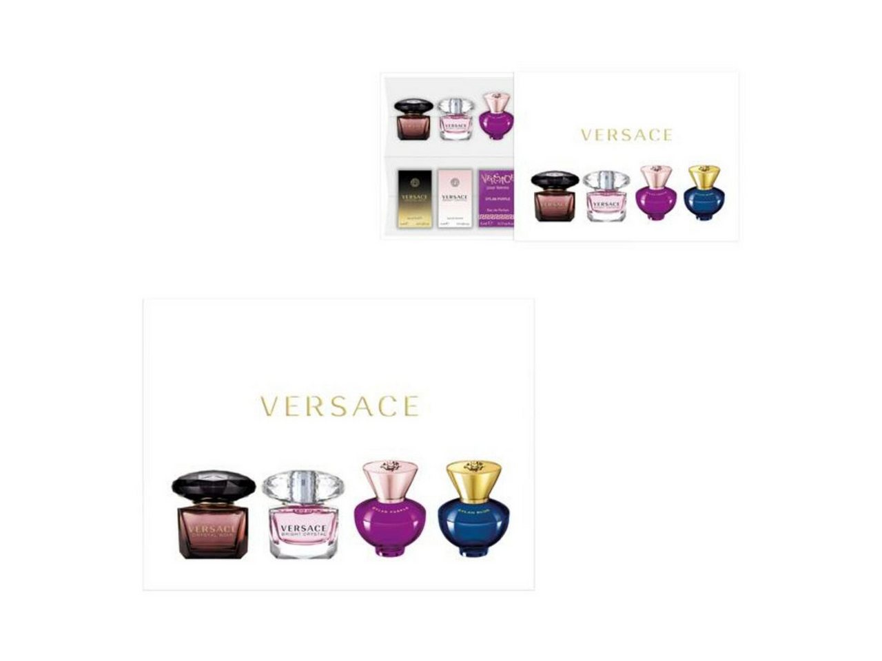 Versace Duft-Set Miniaturen Set = 4 x 5 ml EdT Nat Spray / EdP Nat. Spray von Versace