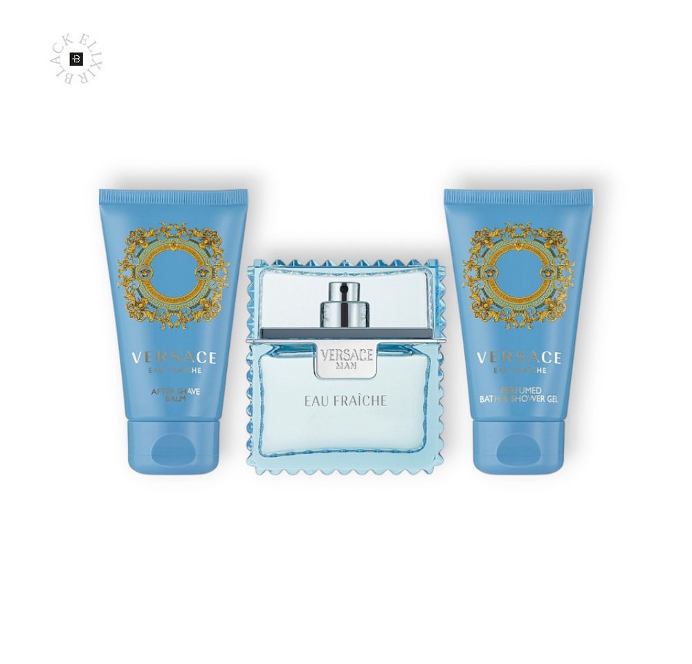 Versace Duft-Set Versace Man Eau Fraiche Duftset Edt 50ml + Bath & Sg 50ml + Asb 50ml von Versace
