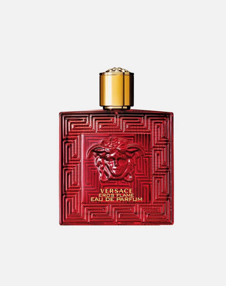 Versace Eau de Parfum Eros Flame Herrenduft 100ml EDP, Roter Eros-Flakon, würzige Tiefe, kraftvolle maskuline Signatur von Versace
