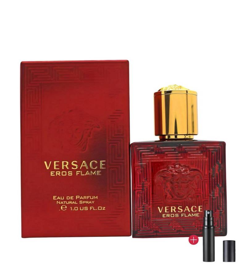 Versace Eau de Parfum Versace Miniaturen Set Herren Fraiche, Dylan Blue, Eros und Eros Flame, 1-tlg., Geschenkset, Parfümzerstäuber Nachfüllbar GRATIS von Versace