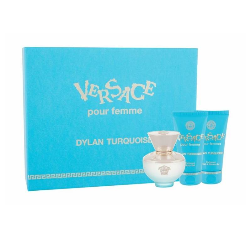 Versace Eau de Toilette Set Dylan Turquoise Edt 50ml + Body Gel 50ml + Shower Gel 50ml von Versace