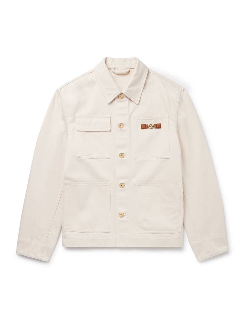 Versace - Embellished Denim Jacket - Men - Neutrals - IT 46 von Versace