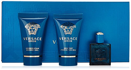 Versace Eros Geschenkset 5ml EDT + 25ml Duschgel + 25ml Aftershave Balsam von Versace