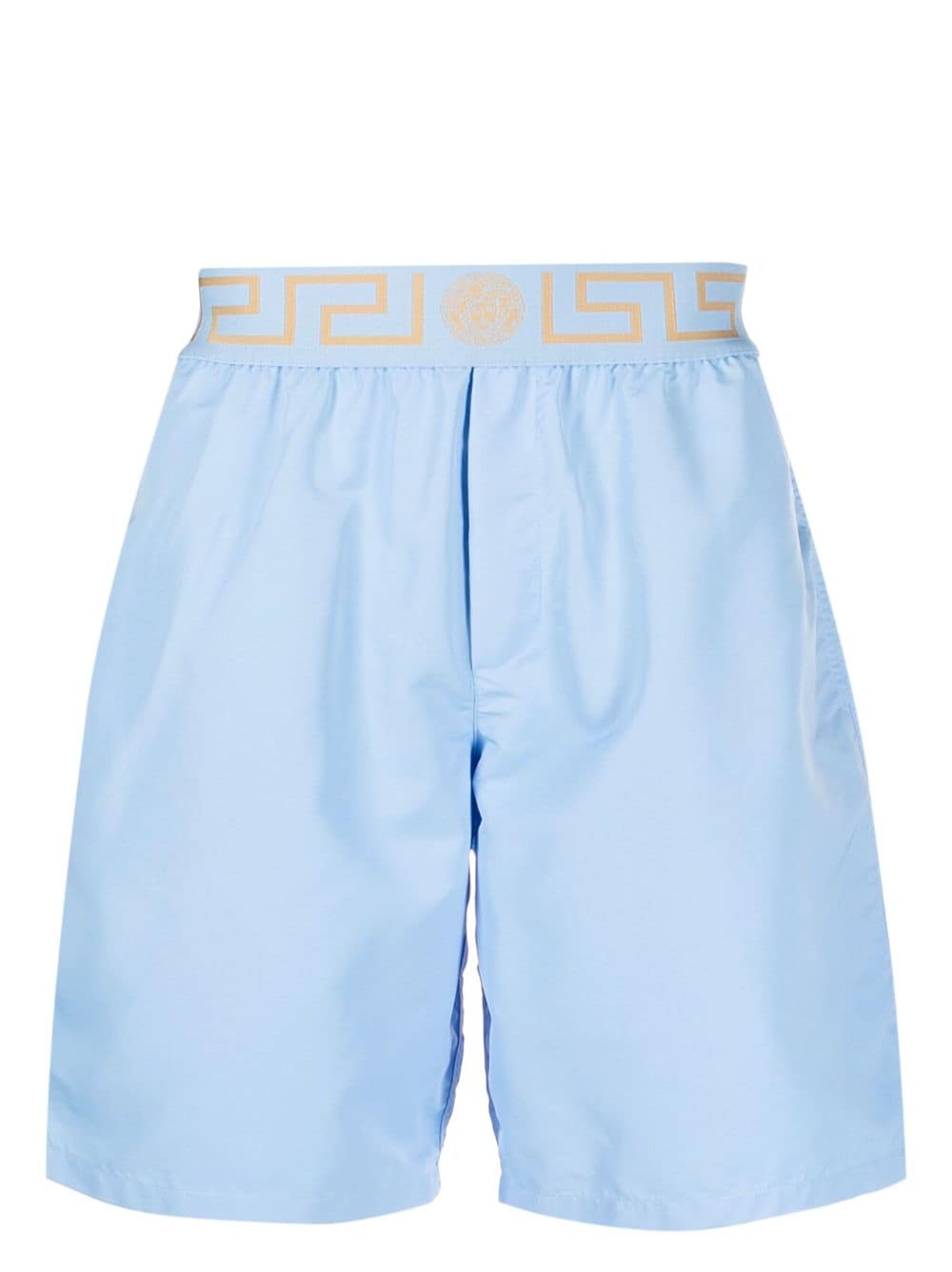 Versace Badeshorts mit Greca-Bund - Blau von Versace