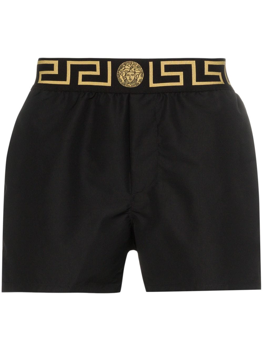 Versace Badeshorts mit Greca-Print - Schwarz von Versace