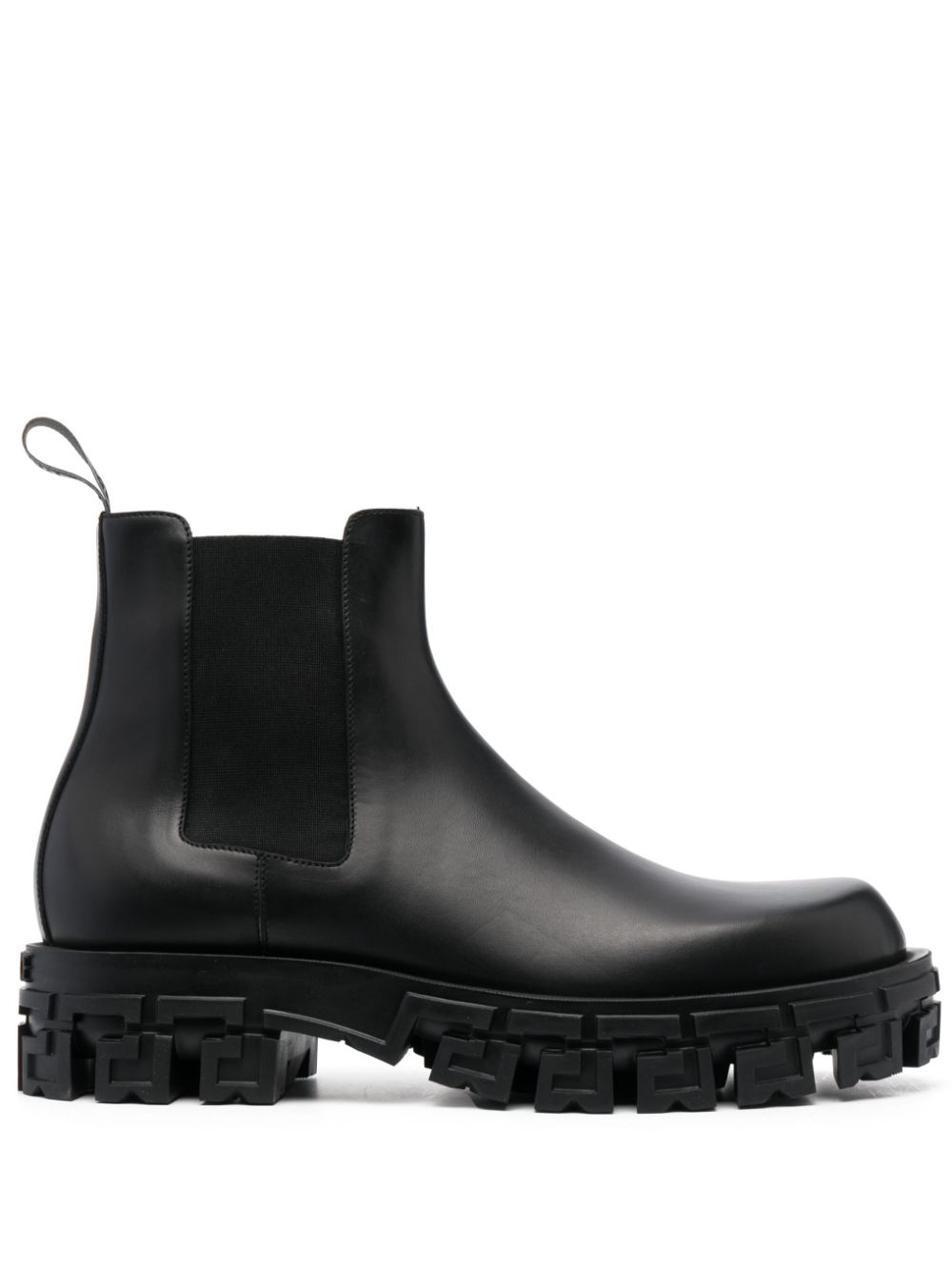 Versace Stiefel mit Greca-Sohle - Schwarz von Versace