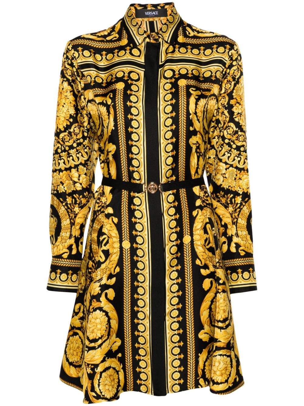 Versace Heitage Kleid mit Barock-Print - Schwarz von Versace