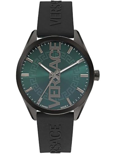 Versace Herren Analog Quarz Uhr mit Edelstahl Armband mid-39738 von Versace