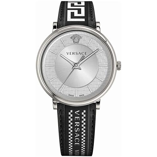 Versace Herren Analog Quarz Uhr mit Leder Armband VE5A01021 von Versace