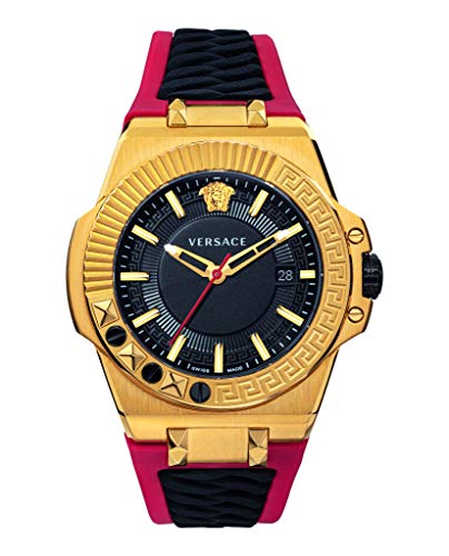 Versace Herren Armbanduhr Chain Reaction Gold/rot VEDY00319 von Versace