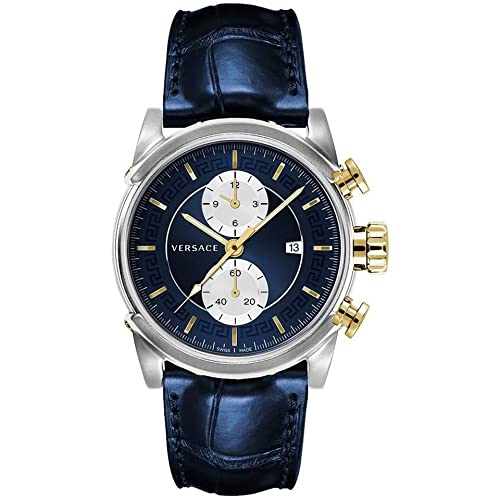 Versace Herren Armbanduhr Chrono URBAN 44 D/BLU S/BLU SS V296 VEV4002 19 von Versace