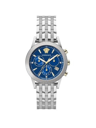 Versace Herren Armbanduhr Sport Tech 40 mm Armband Armband Armband Edelstahl VELT01019 von Versace
