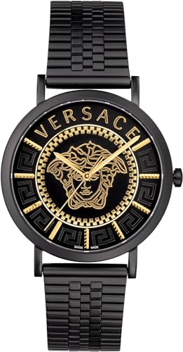 Versace Herren Armbanduhr V-Essential 40 mm Armband Edelstahl VEJ4006 21 von Versace