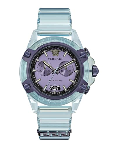 Versace Herren-Uhren Analog Quarz One Size Blau 32023548 von Versace