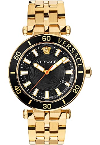 Versace Herren-Uhren Analog Quarz One Size Gold 32020335 von Versace