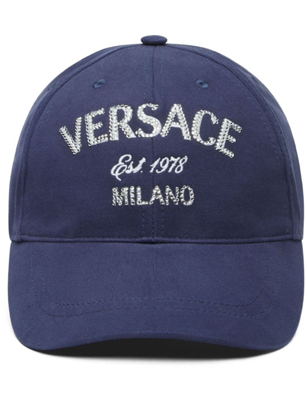 Versace Jeans-Baseballkappe mit Logo-Verzierung - Blau von Versace