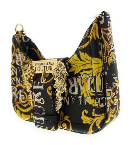 Versace Jeans Couture Barock Schultertasche, Umhängetasche, Schwarz-Gold von VERSACE JEANS COUTURE