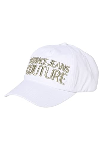 Versace Jeans Couture Baseball Cap, Canvas Weiß-Gold von Versace