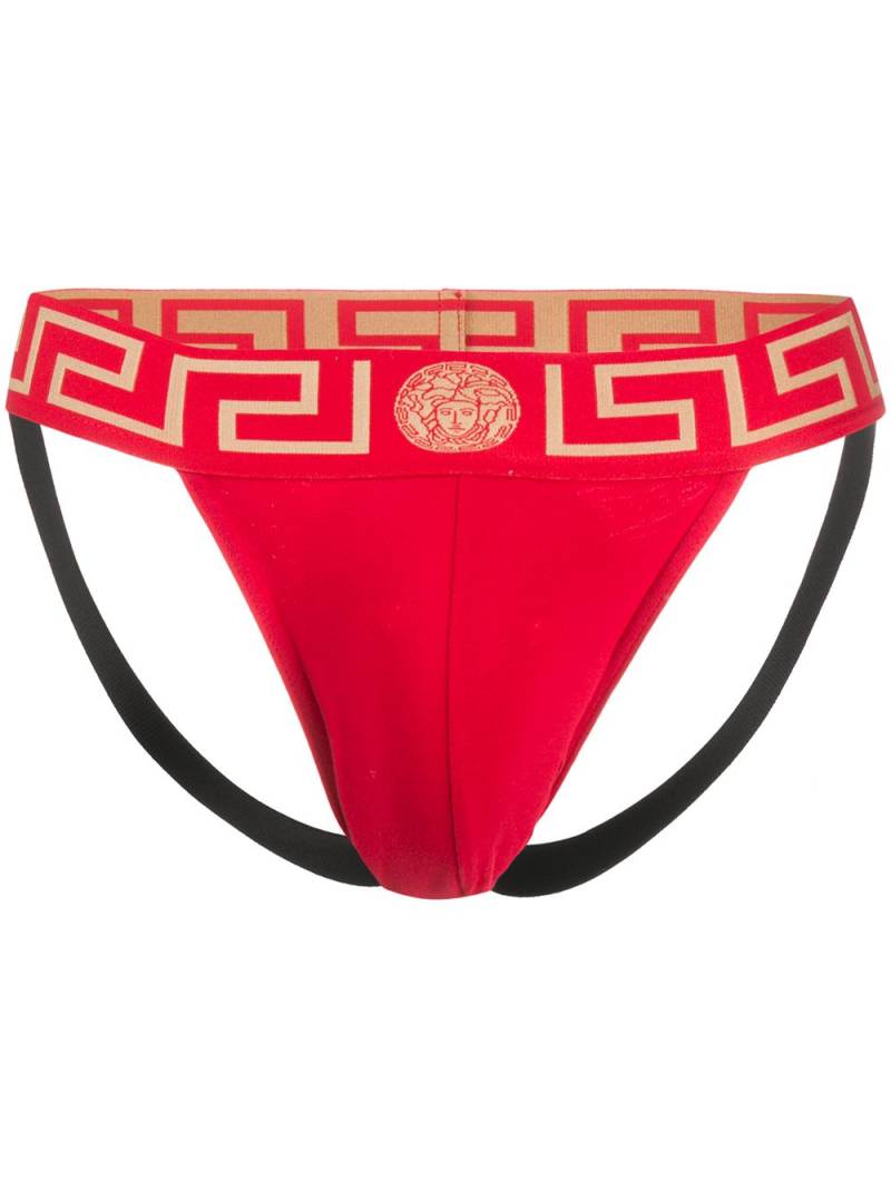 Versace Jockstrap mit Medusa-Bund - Rot von Versace