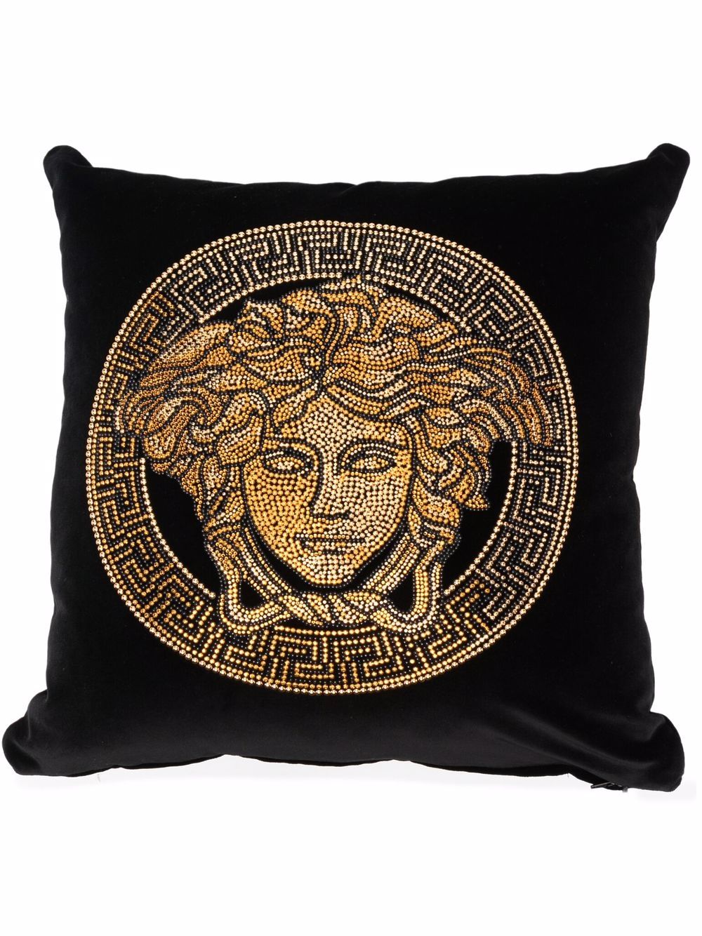 Versace Icon Kissen mit Nieten (45cm x 45cm) - Schwarz von Versace