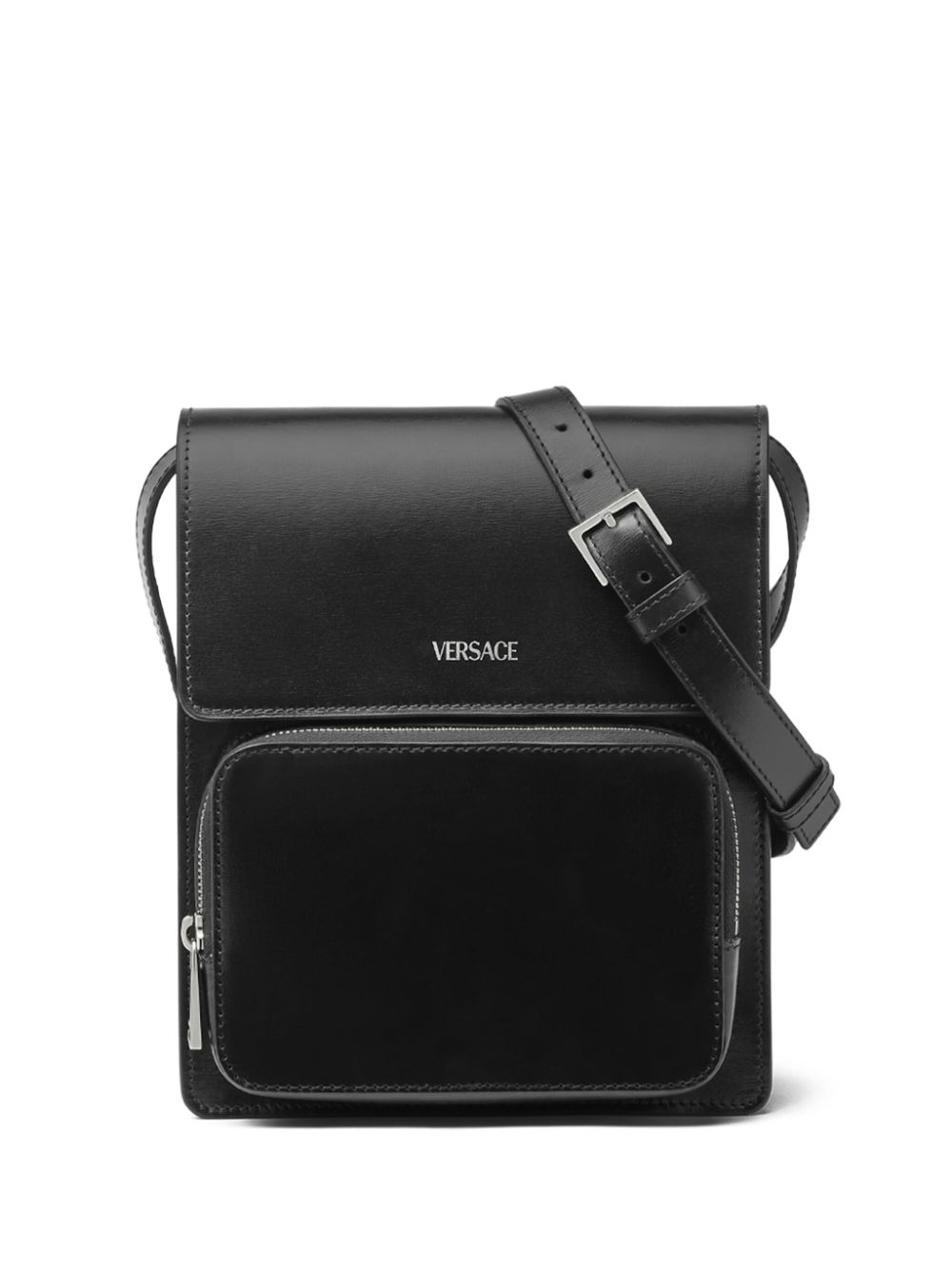 Versace Kuriertasche aus Leder - Schwarz von Versace