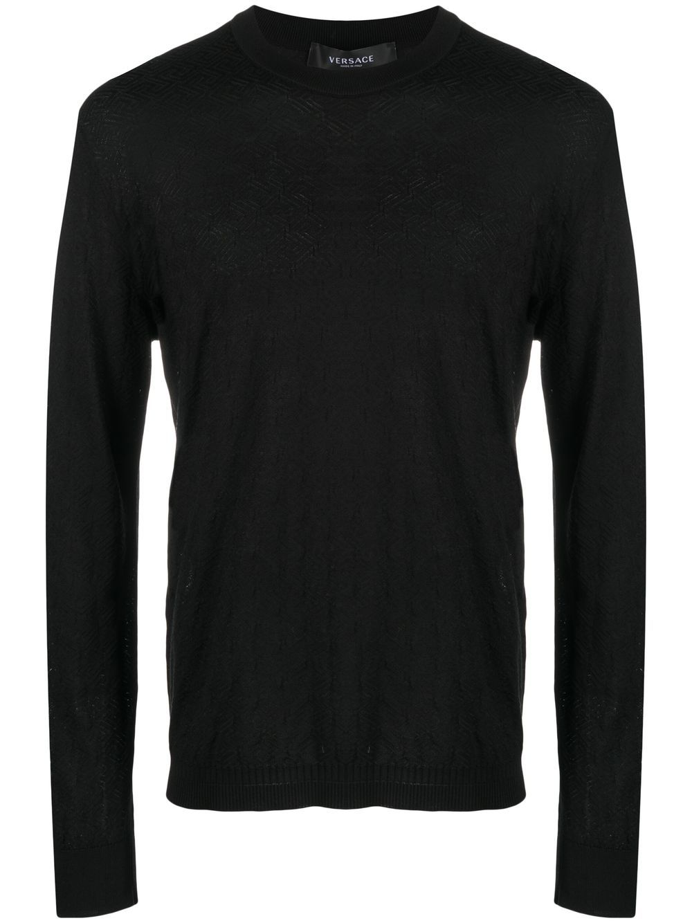 Versace Pullover mit La Greca-Muster - Schwarz von Versace