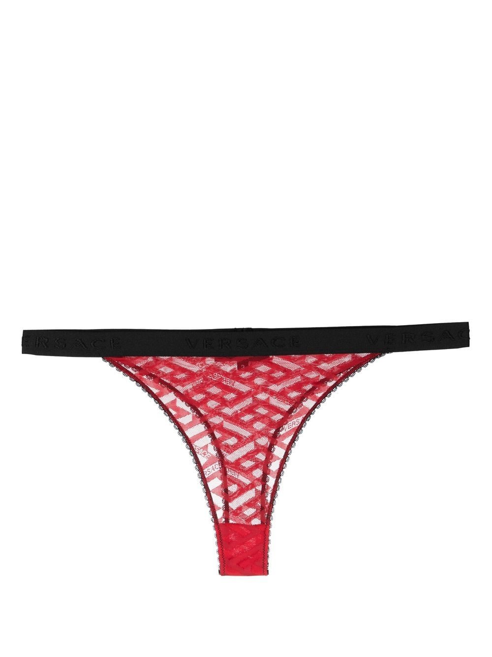 Versace Slip mit Greca-Print - Rot von Versace