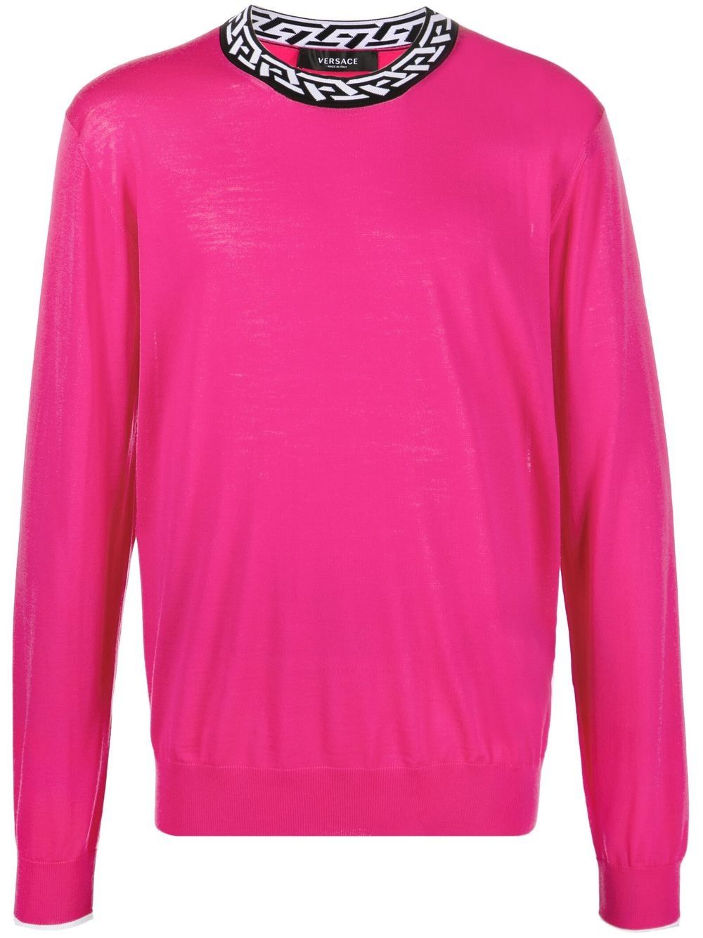 Versace Pullover mit La Greca-Muster - Rosa von Versace