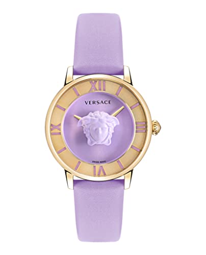 Versace La Medusa VE2R00522 Damen-Armbanduhr, 38 mm, Violett, Gold, La Medusa von Versace
