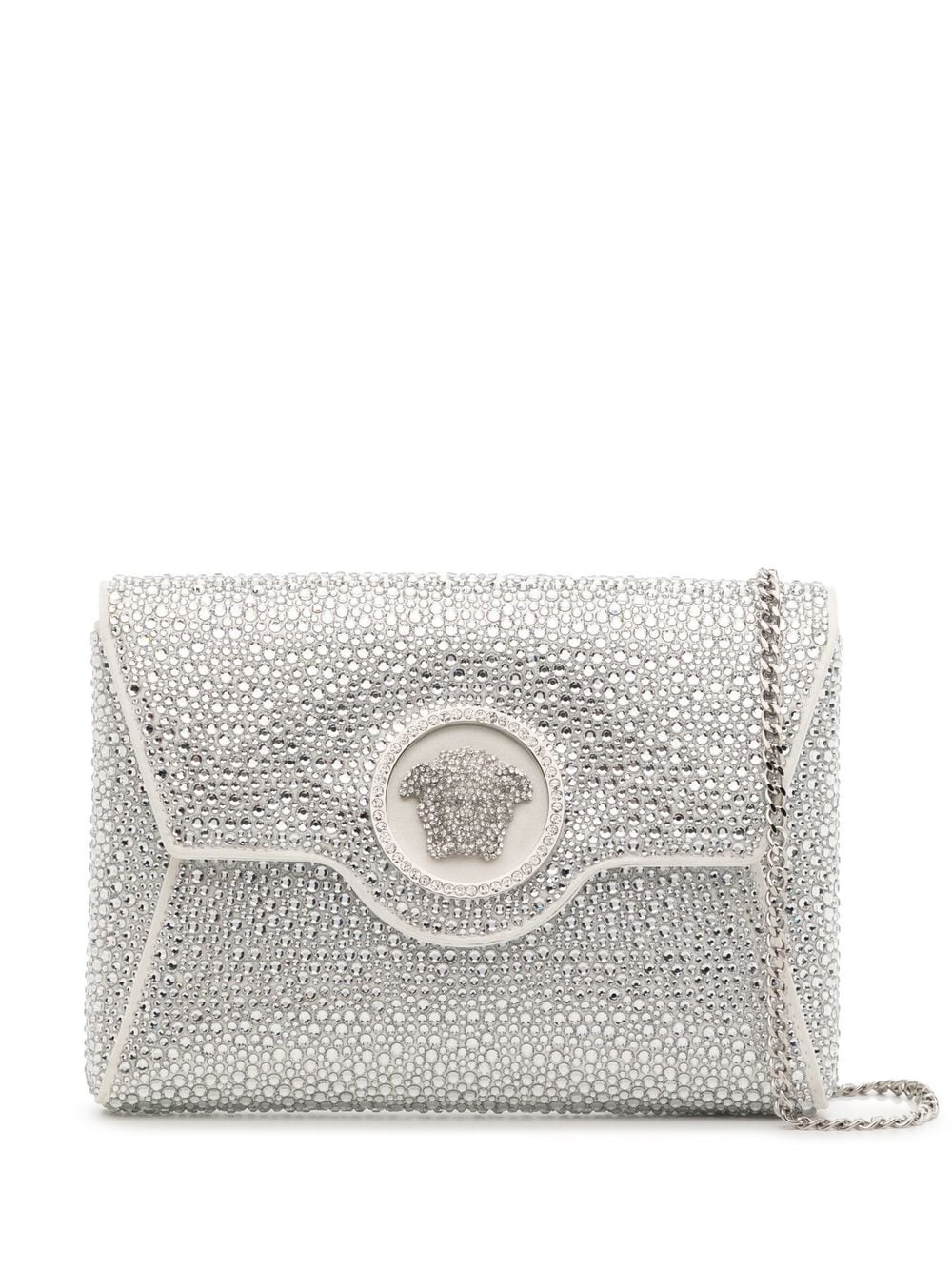 Versace La Medusa Clutch mit Kristallen - Silber von Versace