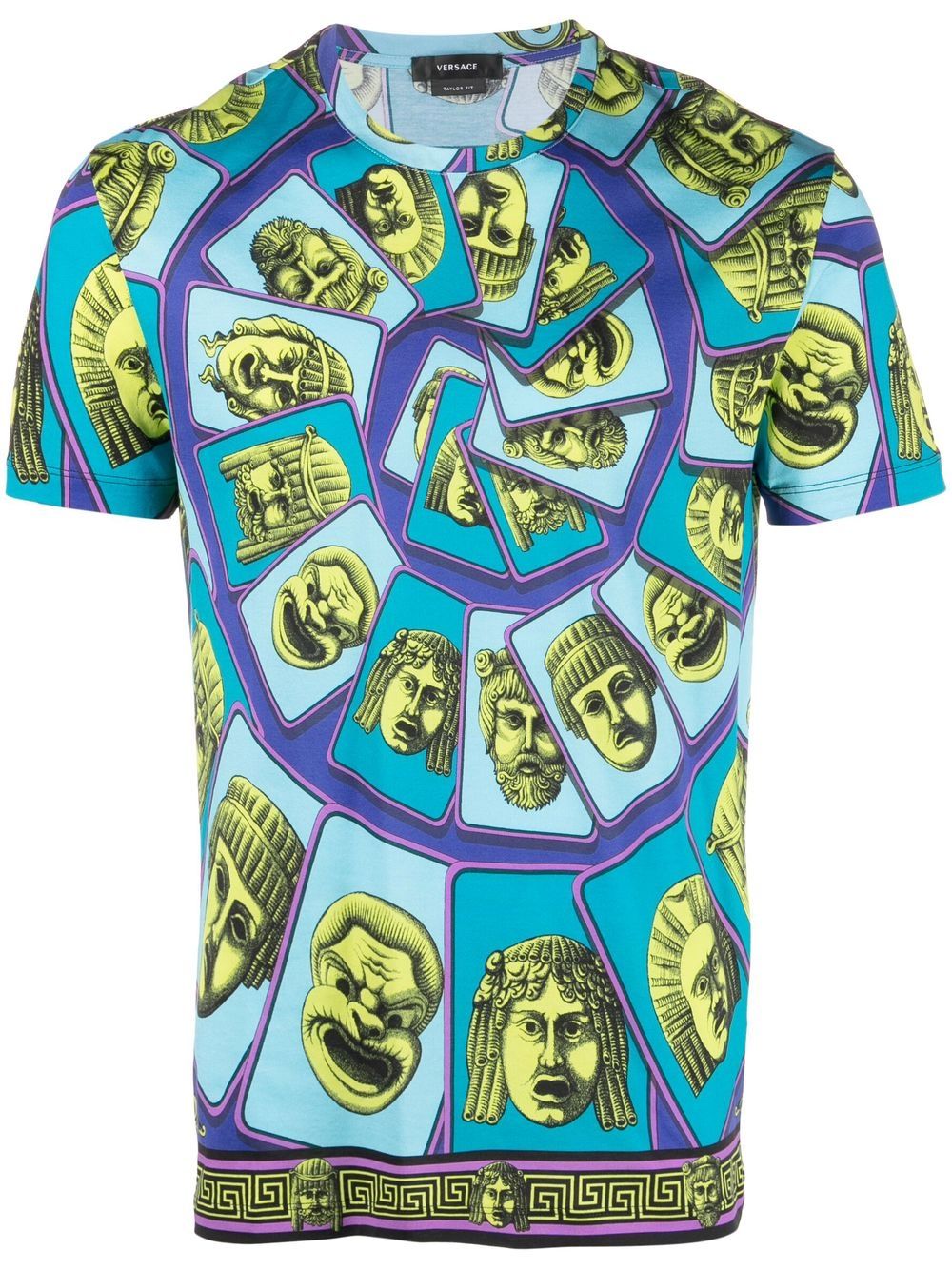 Versace T-Shirt mit Le Maschere-Print - Blau von Versace