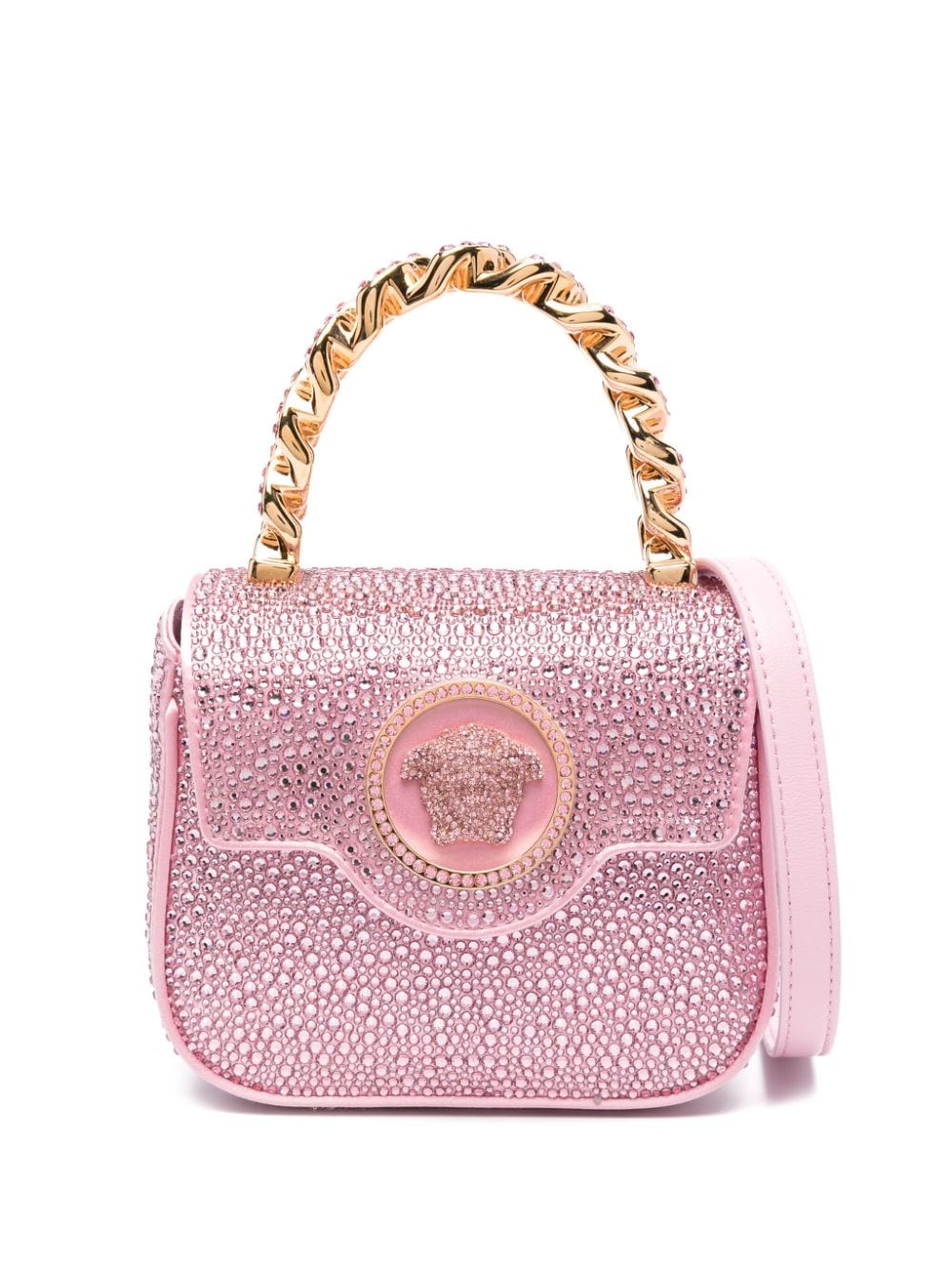 Versace La Medusa Mini-Tasche mit Kristallen - Rosa von Versace