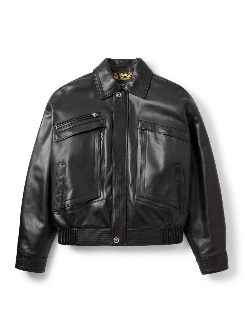 Versace - Leather Bomber Jacket - Men - Black - IT 48 Versace - Leather Bomber Jacket - Men - Black - IT 48 von Versace