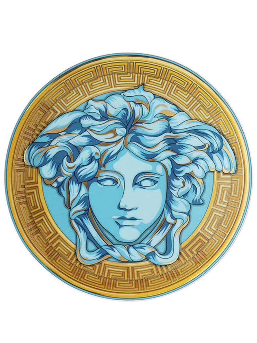 Versace Kleiner Teller mit Medusa Amplified-Print - Blau von Versace