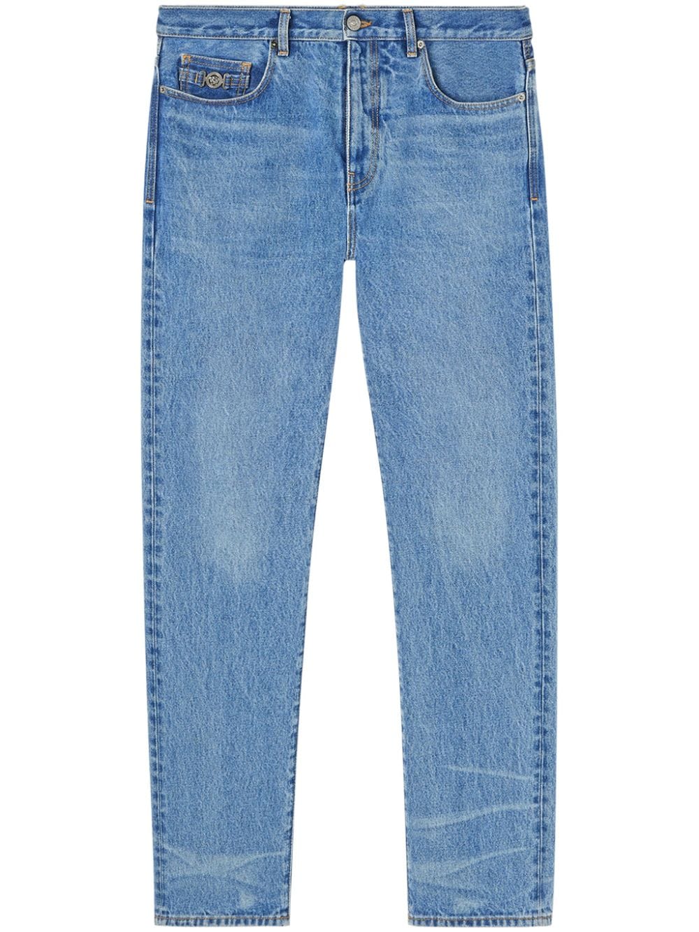 Versace Medusa Biggie Straight-Leg-Jeans - Blau von Versace